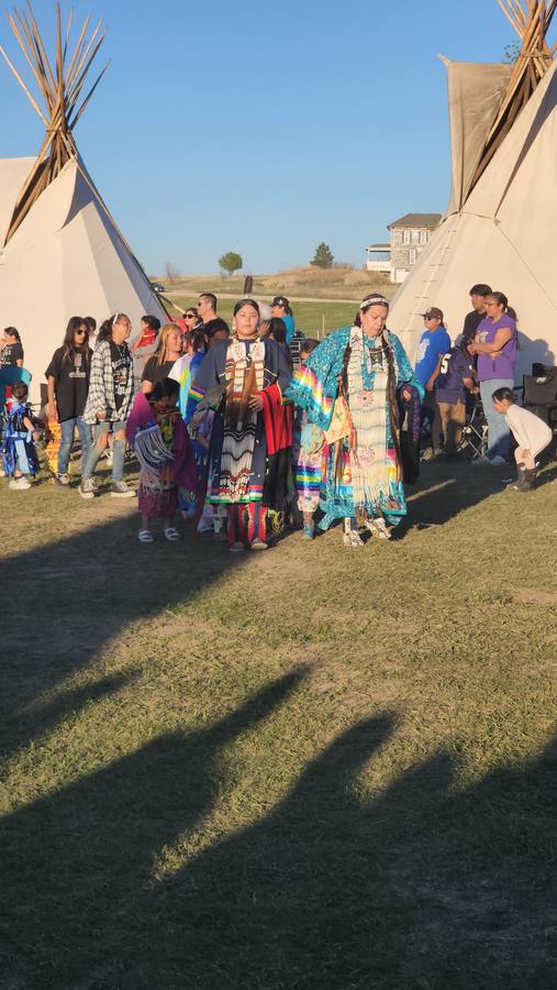 Relatives dancing