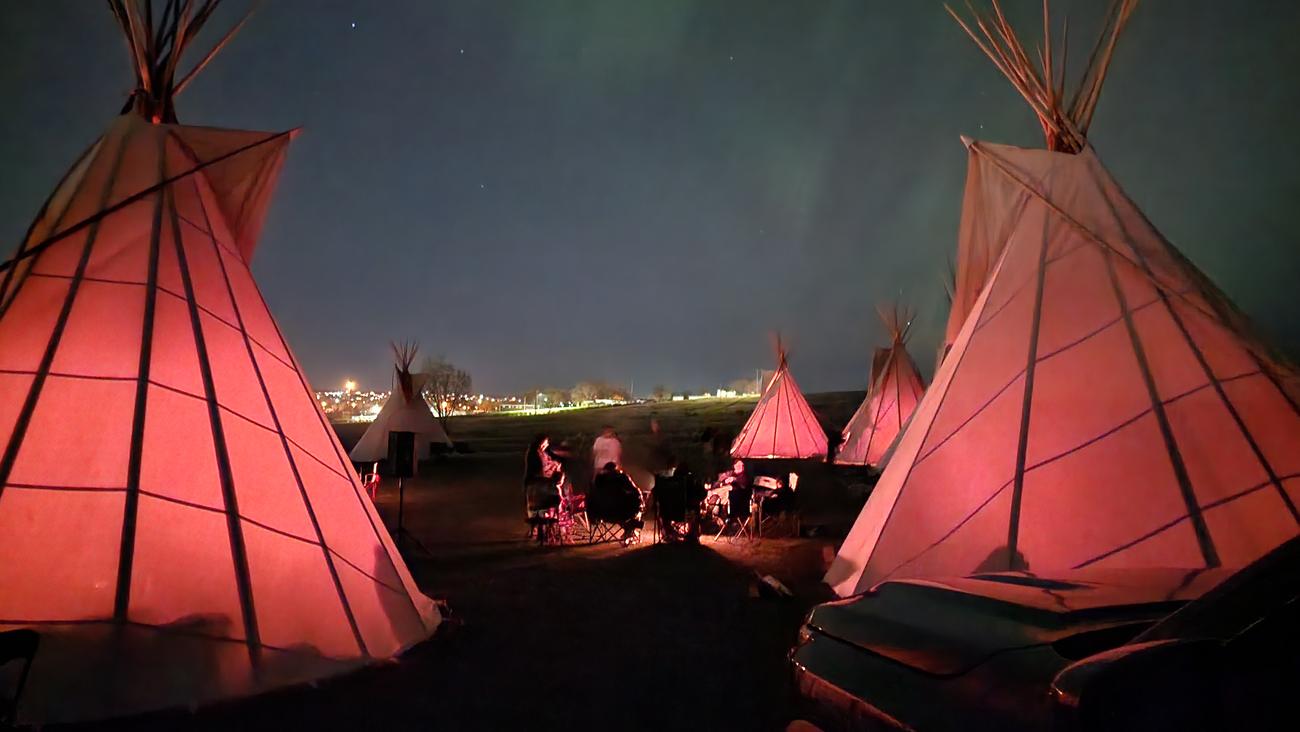 Night camp at Lakota Homes